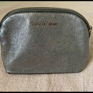 Michael Kors Silver/Pewter Makeup bag